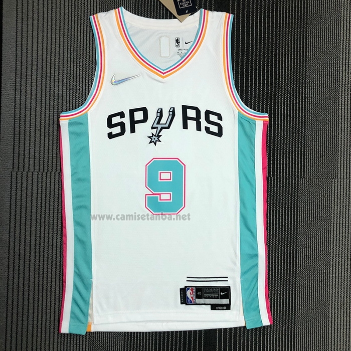 Camiseta San Antonio Spurs Tony Parker #9 Ciudad 2021-22 Blanco